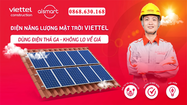 lắp đặt điện mặt trời viettel construction